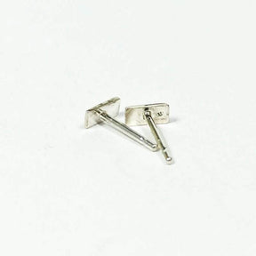 Upper Metal Class Sterling Silver Minimalist Rectangle Stud Earrings