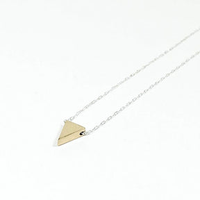 Upper Metal Class Isosceles Triangle Necklace - Bronze