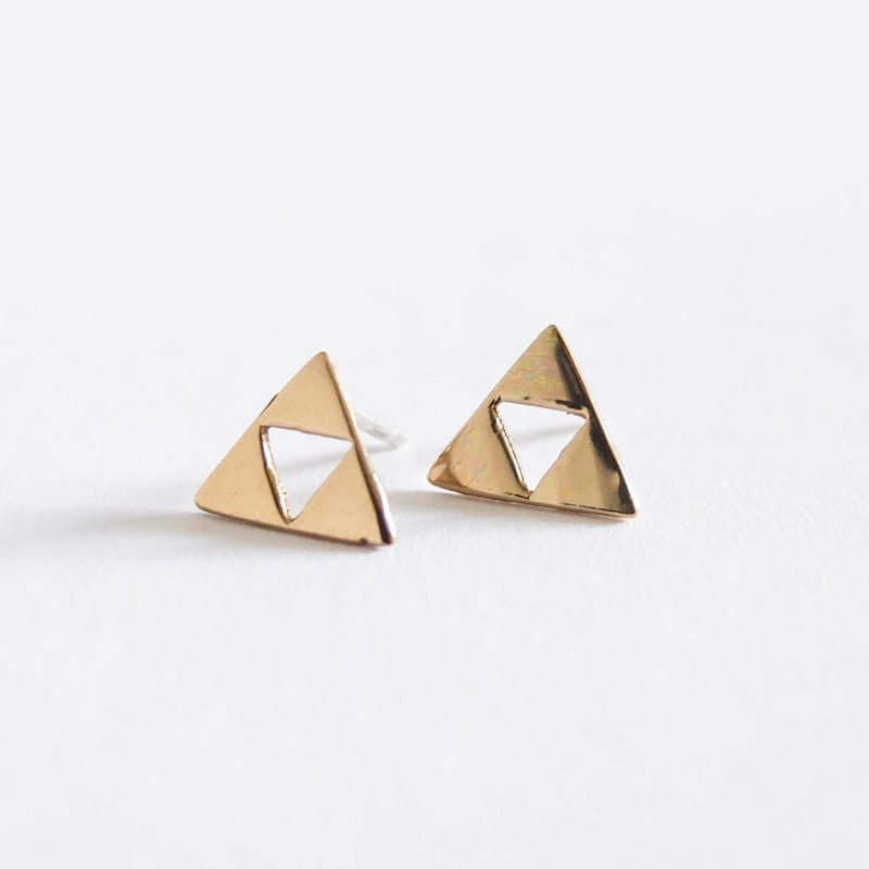 Upper Metal Class Tiny Triangle geometric Earrings