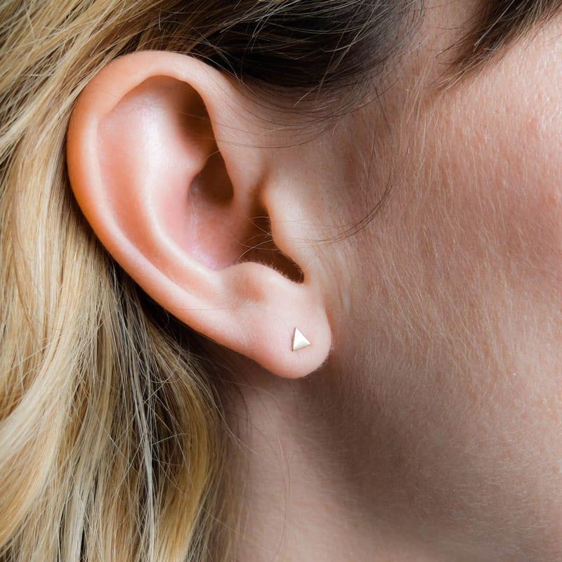 Upper Metal Class Tiny Triangle geometric Earrings