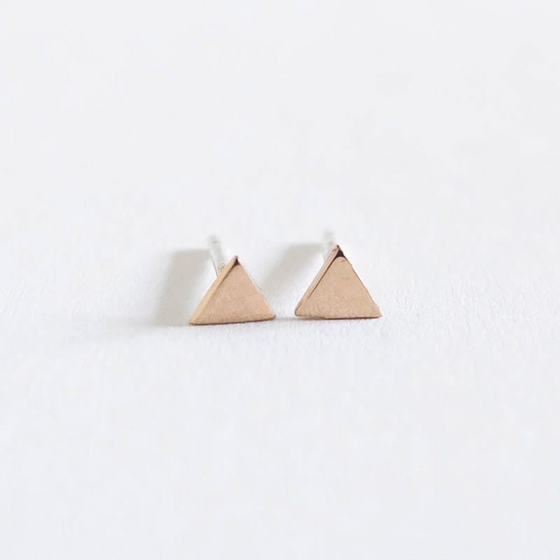 Upper Metal Class Tiny Triangle geometric Earrings