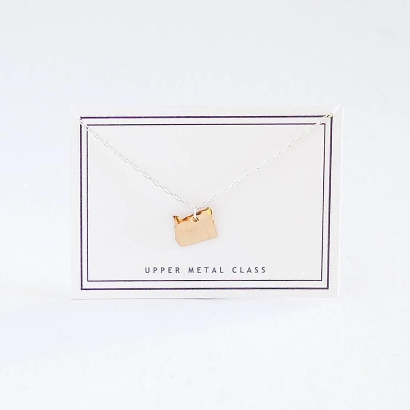 Upper Metal Class Bronze Oregon Charm Necklace