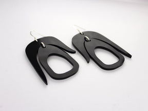 Salish Chandelier Mini Earrings in Black. Made in Canada by Warren Steven Scott.