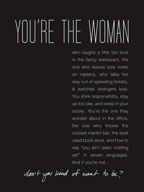 "You're the Woman Who" Poster