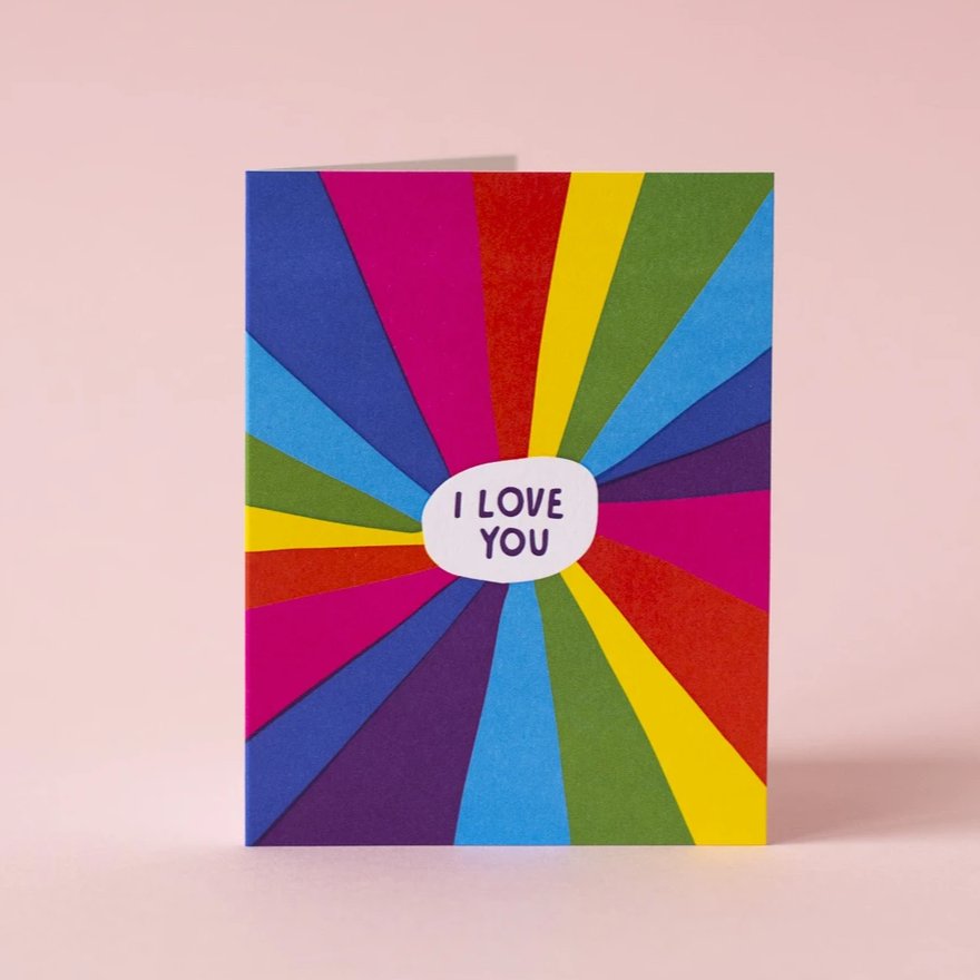 Rainbow "I Love You" Card