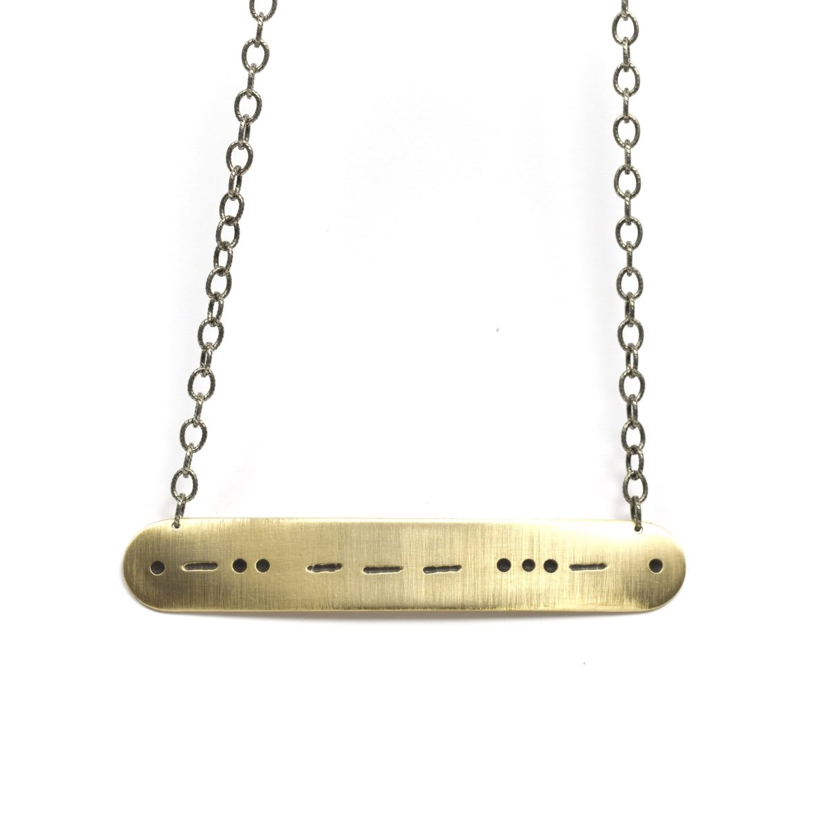 Recast Morse Code Romance necklace