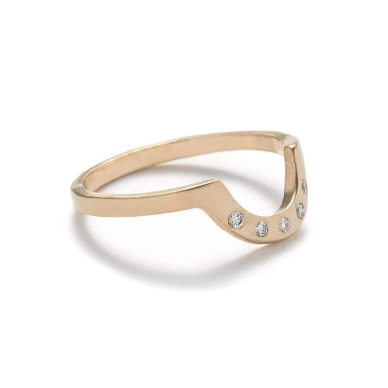 "Cor" contoured diamond ring matte - betsy & iya