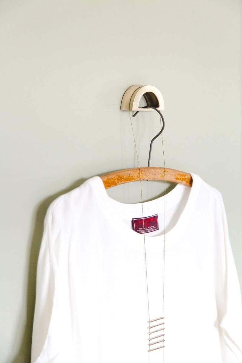 betsy and iya geometric half moon coat hook