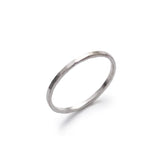 faceted Sterling Silver stacking ring