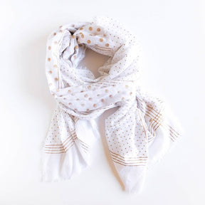 Moon Cotton Scarf - Gold