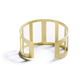 Modern, minimal, adjustable brass cuff modeled after the 360 Bridge, also know as the Pennybacker Bridge, in Austin, Texas. Hand-crafted in Portland, Oregon.