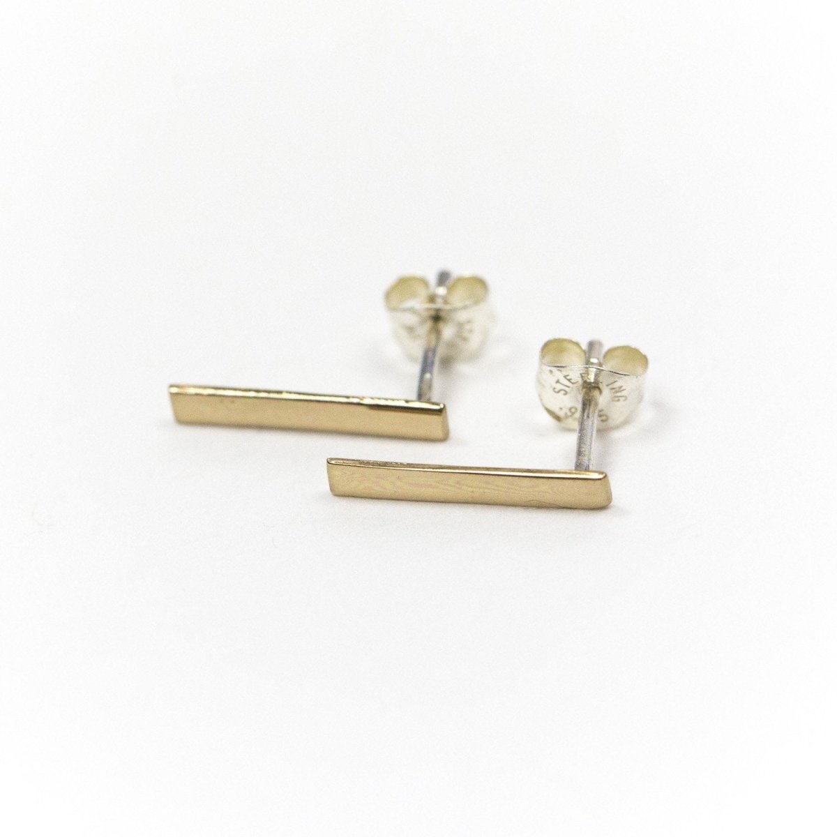 Upper Metal Class Minimalist Rectangle Bar Earrings