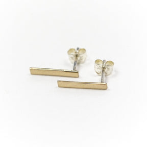 Upper Metal Class Minimalist Rectangle Bar Earrings bronze