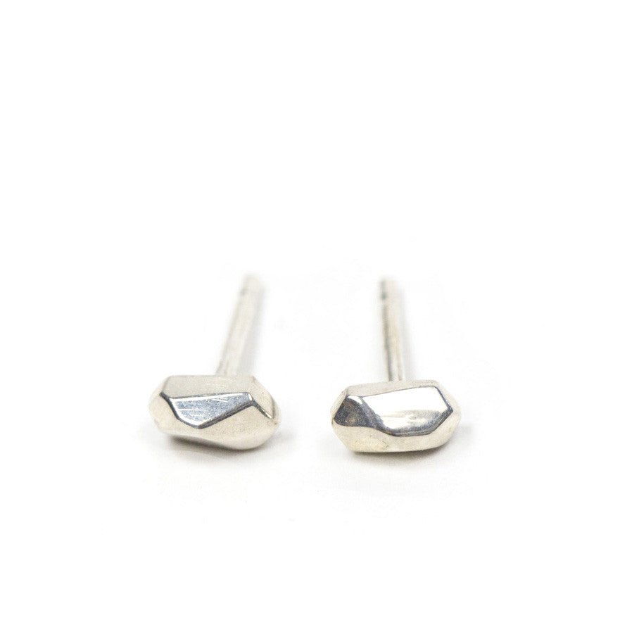 Upper Metal Class Sunset Rocks II Silver Stud Earrings