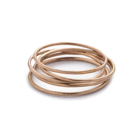 smooth gold filled stacking rings